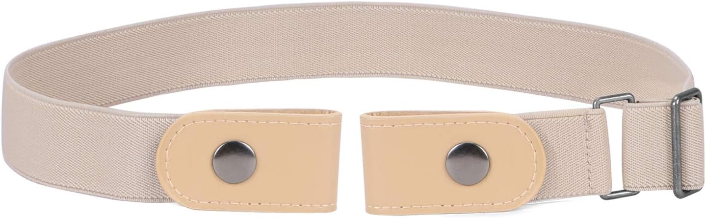 No Buckle Womens Stretch Belt, SANSTHS Buckle Free Adjustable Stretchy Belt No Bulge No Gap