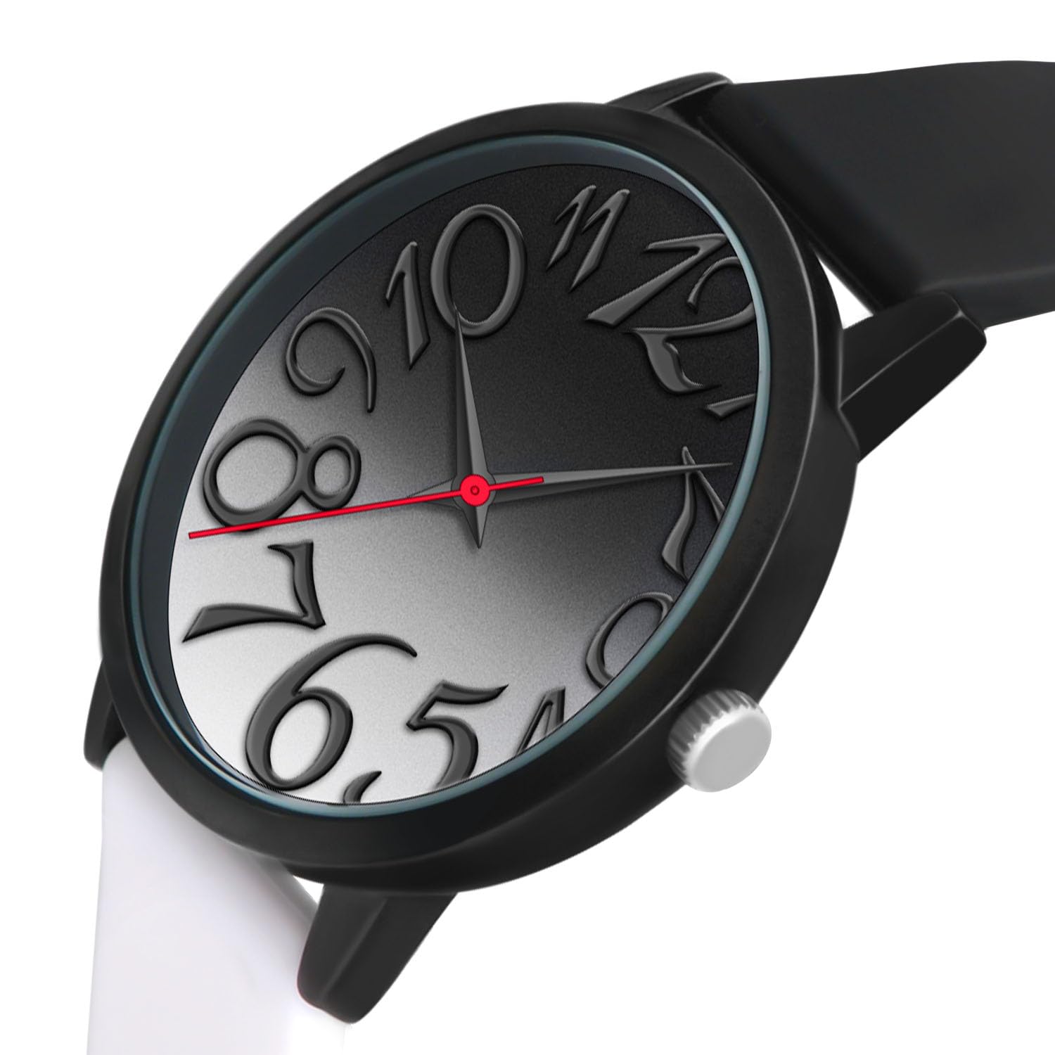 Bisley 37MM Women Watch Patchwork Silicone Watch Big Face Easy to Read Waterproof Watch