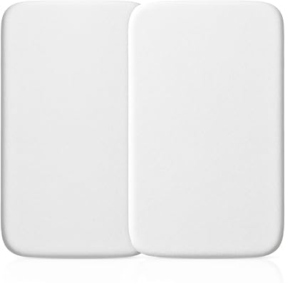 Sasma Home Pack of 2 Jersey Cotton Crib Fitted Sheets White 50x85cm