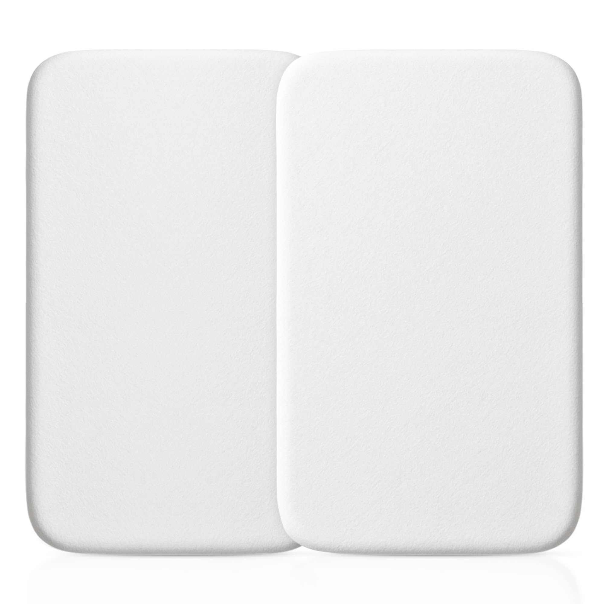 Sasma Home - Pack of 2-100% Jersey Cotton Crib Next2Me Fitted Sheets - Next2Me Compatible Crib Fitted Sheet (50x85cm) Pack of 2 White