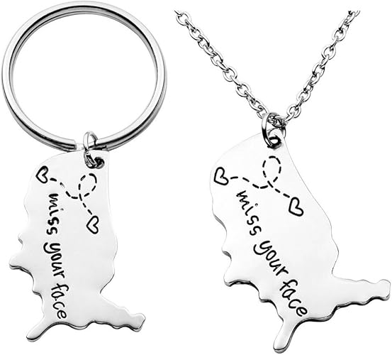Amazon Com Jovivi 2pcs Personalized Message Miss Your Face Us Map