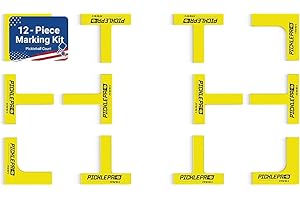 PicklePro CourtMark PVC Set – Pickleball Court Marking Kit with Non-Slip PVC Markers – Easy Setup for Indoor or Outdoor Use –