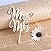 eBoot Mr and Mrs Cake Toppers Wooden Wedding Cake Topper Party Cake Decoration