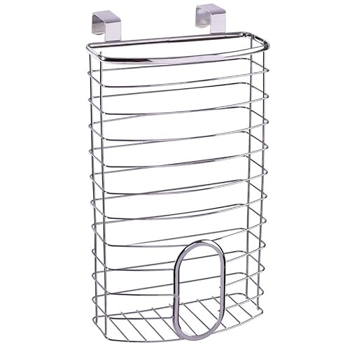 Over the Cabinet Basket Dispenser Door Grocery Plastic Bag Holder