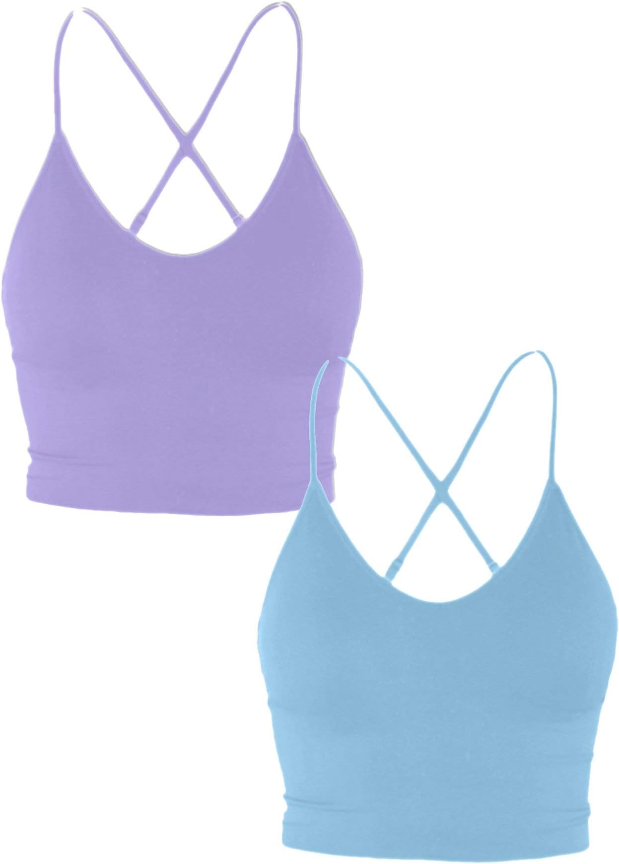 TOP LEGGING Women Padded Workout Sports Bra - Fitness Cami Cropped Yoga Tank Top
