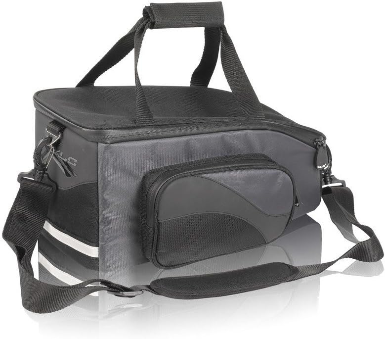 XLC Unisex - Adult Pannier Bag BA-S43, Black Anthracite, 160 x 180 x 350 cm, Black and Anthracite, 160x180x350