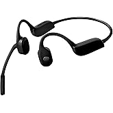 Bigvapor Bone Conduction Headphones Bluetooth with Mic, Noise Cancelling Open-Ear Sweatproof Bone Conducting Headsets Microphone Wireless for Work, Sports,Call, Meeting Headphones