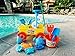 Fantastic Gifts for Christmas, Kids and Family! Beach Toys + Wagon + Funnel! Sturdy, Safety Standards Compliant, 2 SETS: 1 COLORFUL + 1 BLUE. Enjoy at the Beach, Park, Garden, Bathtub or Home