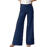 Cicy Bell Womens Wide Leg Jeans Baggy Casual High Waisted Boyfriend Loose Denim Pants with Pockets