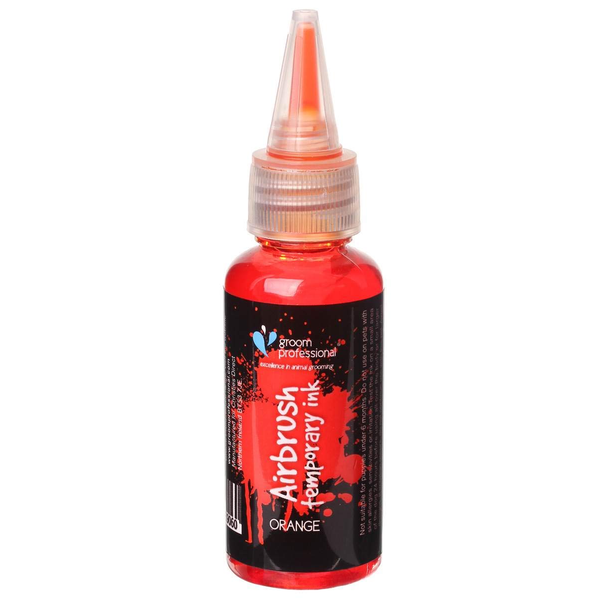 GROOM PROFESSIONAL Creative Airbrush Temporary Ink 30ml Orange