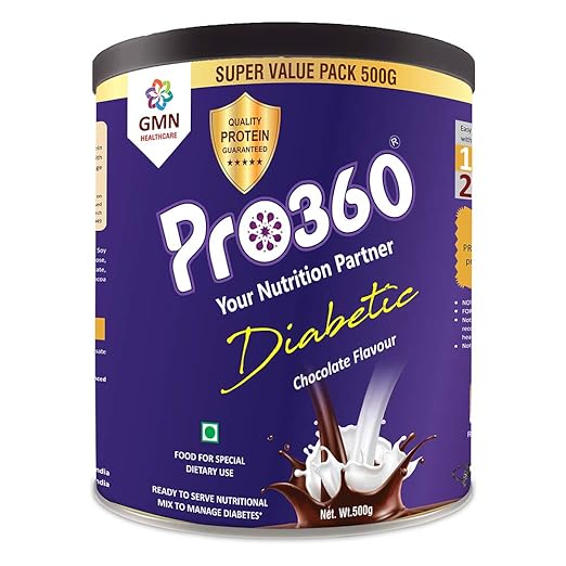 Buy Pro360 Diabetic Protein Powder Nutrition Health Drink For Diabetes Care 500GM pack Sugar