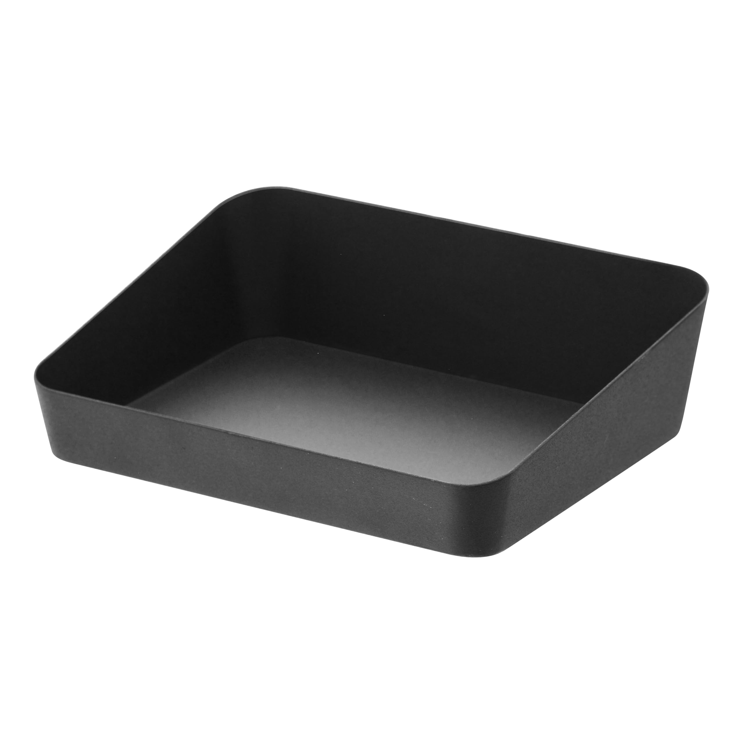 Yamazaki 4220 TOWER Amenity Tray M, Black, Steel, Minimalist Design, 17.5 x 13.5 x 5 cm (LxWxH)