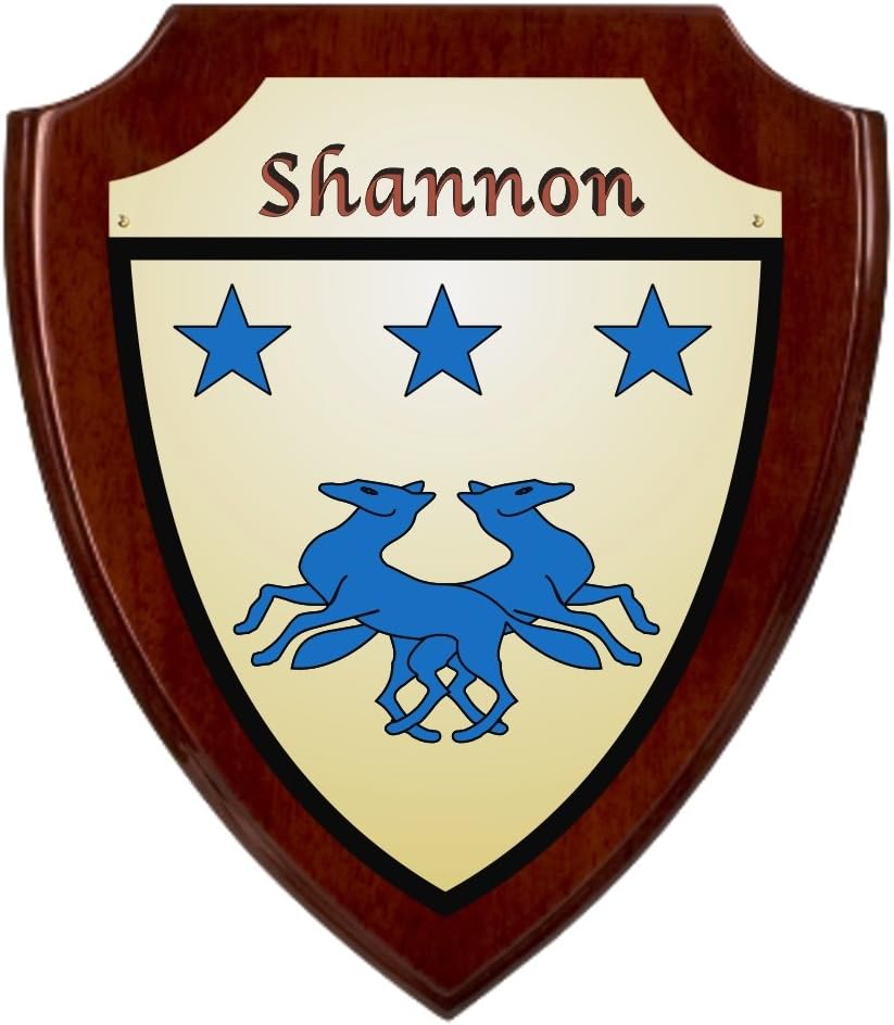 Amazon.com: Shannon Irish Coat of Arms Shield Plaque - Rosewood Finish