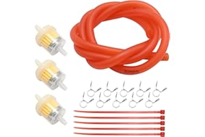 SYOWADA Universal Fuel Filter Fuel Line Kit with Spring Clips Clamps Assembly Replacement for Motorcycle ATV Dirt Pit Bike Po