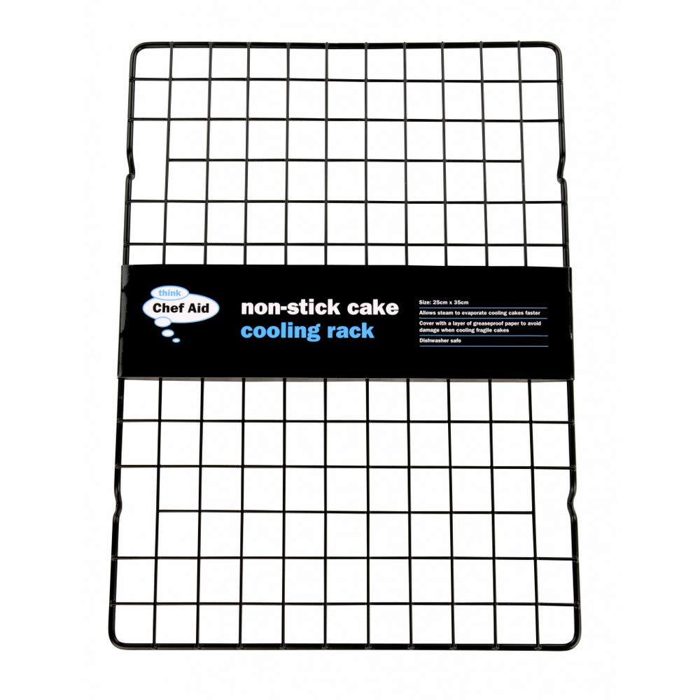 Chef Aid Non-Stick Cake Cooling Tray Measuring 25cm x 35cm, Perfect for Cooling Fresh Baked Cakes, Cookies and savouries, Dishwasher and Oven Safe at Moderate tempertures Moderate tempertures — image 1