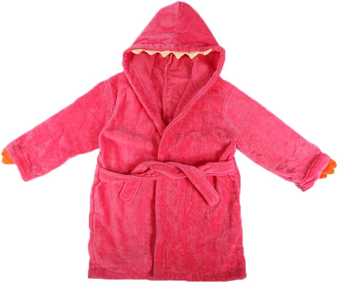 MyKazoe Toddler/Kids Terry Velour Dinosaur Bath Robe with