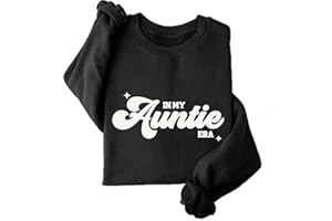 YORAURT In My Auntie Era Fleece Sweatshirt for Women Auntie Graphic Shirts Long Sleeve Crewneck Pullover Funny Tops