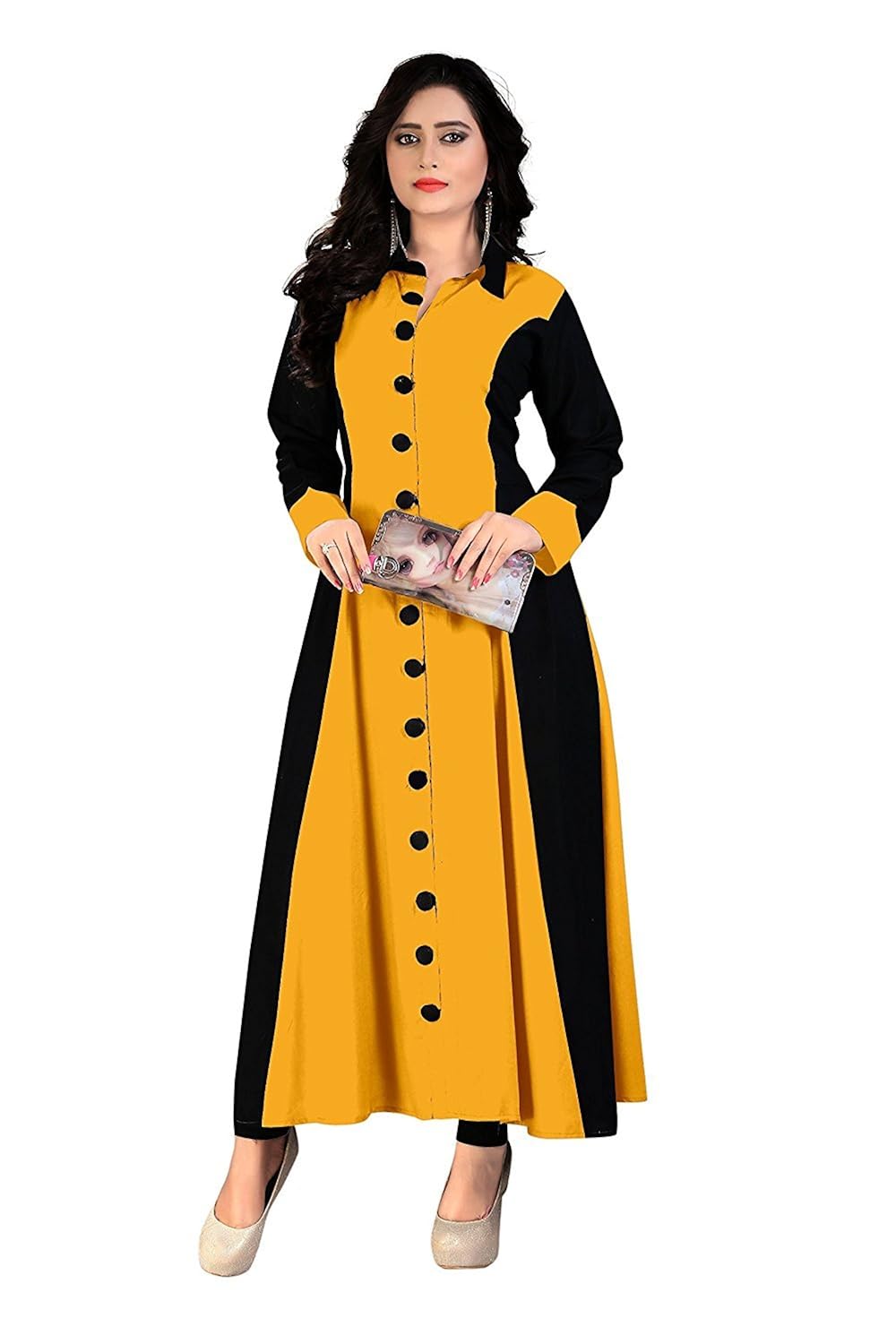 pramukh fashion women's cotton semi stitched kurtis free size (multicolour, m-41)