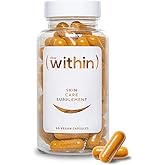 Clear Within Clear Skin Vitamin - with 10 Natural Ingredients for Acne-Free, Clearer Complexion, Oil Control & Blemish Minimization. Supports Skin Clarity | Non-Synthetic 60 Cap/Bottle