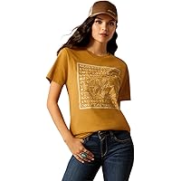 ARIAT Women's Always Ramblin' T-Shirt, Dry Rose, Small at Amazon