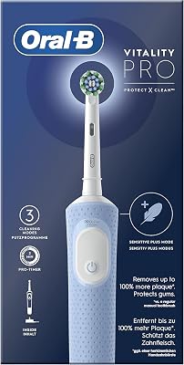 Pro Vitality Spazzolino Elettrico Blu, con 1 Testina, Progettato da Braun
