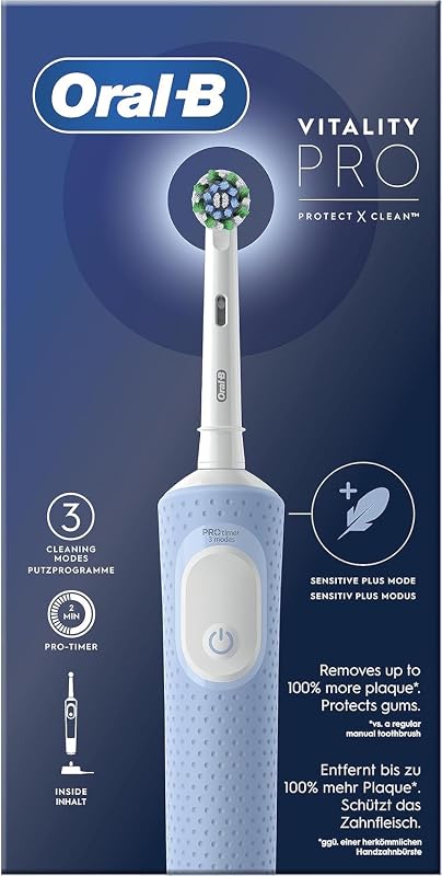 Pro Vitality Spazzolino Elettrico Blu, con 1 Testina, Progettato da Braun
