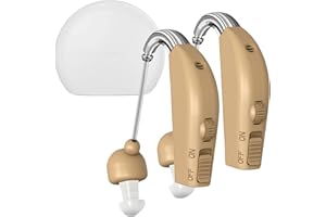 FANGOOL Hearing Aids, Rechargeable Hearing Aids for Seniors, Portable Hearing Amplifiers with Noise Cancelling and Volume Control, Digital Hearing Assist Devices with Charging Box (J7)