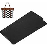 MECCANIXITY 2pcs Felt Base Shaper, 12 x 5.1 Inch Purse Base Shaper Tote Bottom Insert Purse Pads for The Bottom of Handbags Tote Bags Handbags Backpack, Black