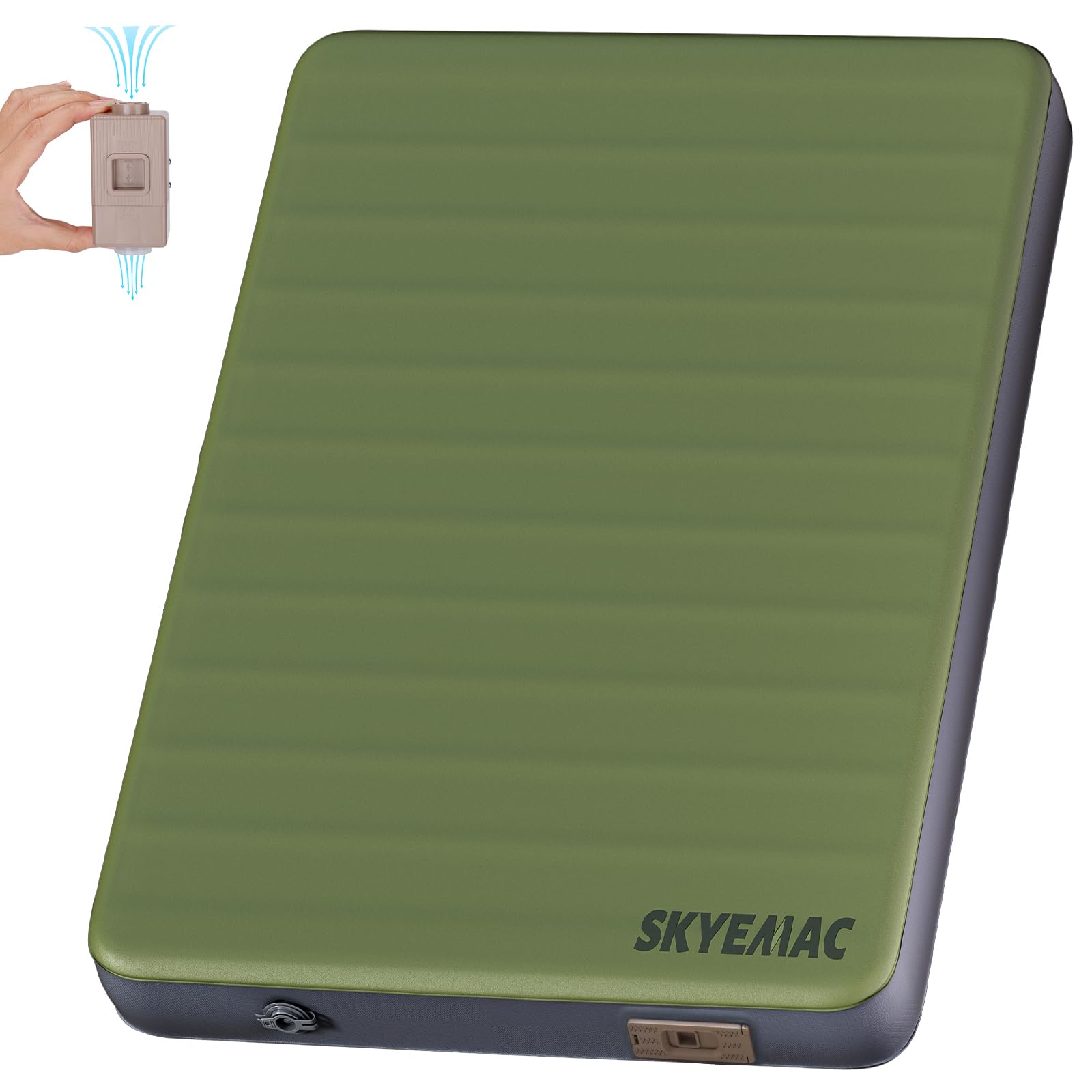 Photo 1 of SKYEMAC Self-Inflating Memory Foam Sleeping Pad with Built-in Pump - R-Value 13, Full Size (78" L x 55" W x 4" TH) - Thick Camping Mattress for Car Camping, and Family Use - Comfortable & Durable