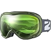 ZIONOR Lagopus B1 Ski Goggles OTG Anti fog Snow Goggles UV Protection Snowboard Goggles for Men Women Adult Youth