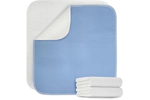 Gogreen Waterproof Reusable Underpads 18" x 24", 2Pack, 4-Layer Heavy Absorbency & Quilted Washable Pads for Kid, Adult, Elde