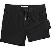 maamgic 5inch Mens Swimming Trunks with Compression Liner 2-in-1 Swim Trunks Stretch Quick Dry Swim Shorts Zipper Pockets