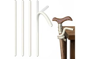 Flexible Cane Holder 4 Pack -Bendable Wrap Clip for Walking Sticks, Fixation Grabber Hook Attaches on Walker, Moldable into A