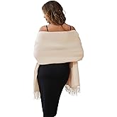 CHUNG Women Scarf Pashmina Wrap Shawl Fashion Gift Bride Wedding Bridesmaid Solid Cashmere Feel Soft Winter Warm Long