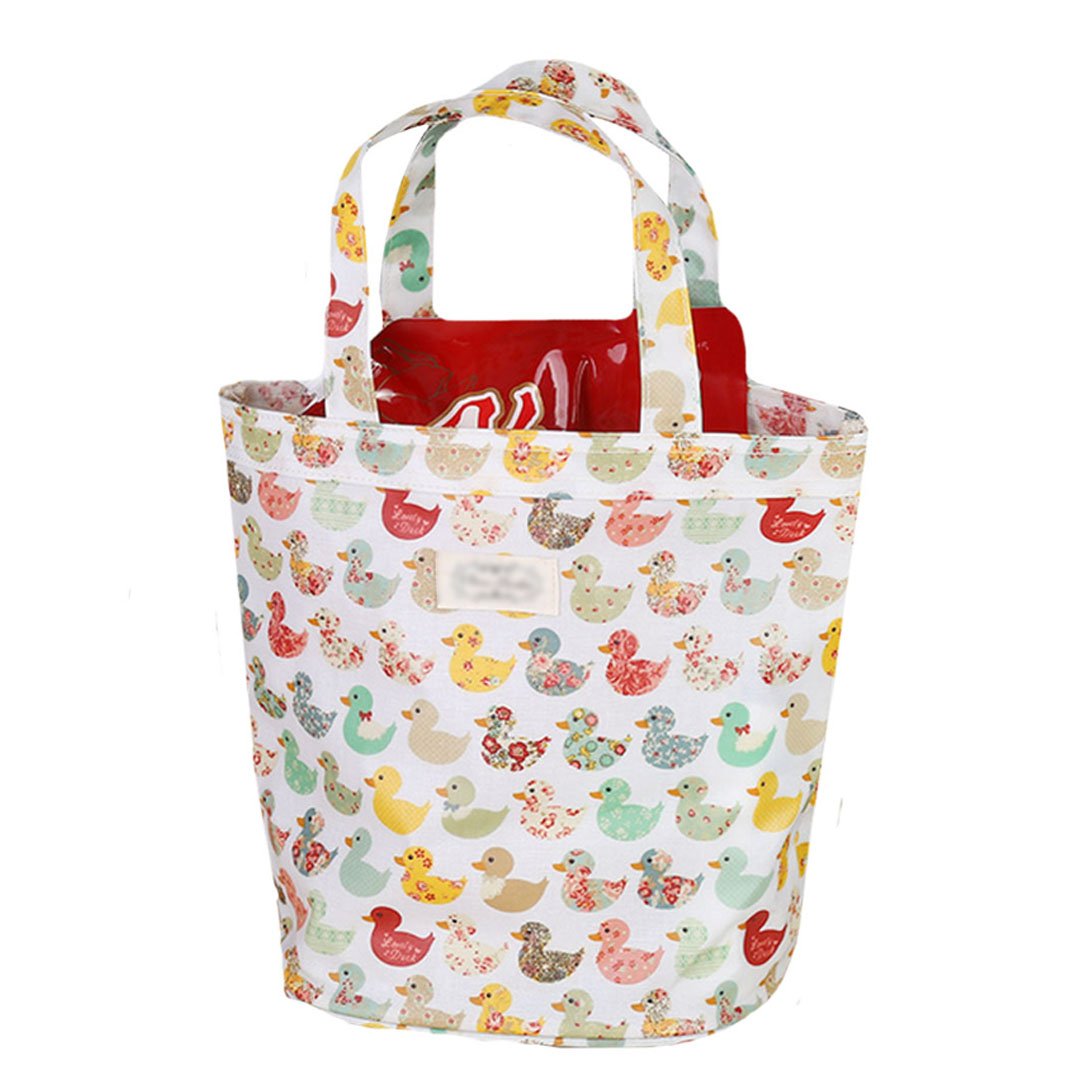 LA HAUTE Women Cotton Handbags Shoulder Bags Cute Cartoon Beach Tote Bags Shopping Bags