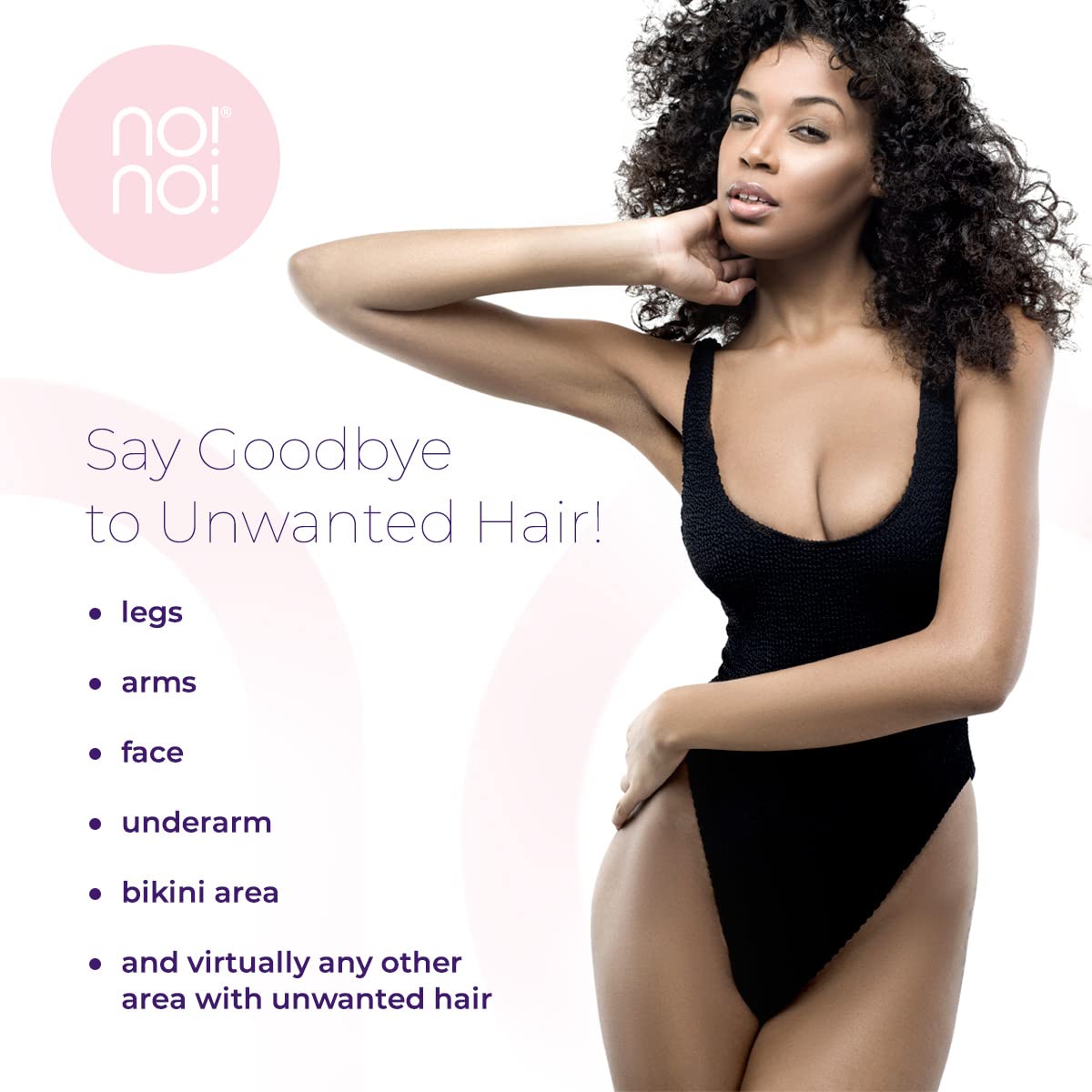 no!no! Pro Hair Removal Device - Treats All Skin Colors and Hair Types - Hair Removal for Women and Men - Hair Remover for Face & Body Hair - Blue