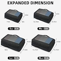 BAGAIL 4 Set/6 Set/8 Set Compression Packing Cubes