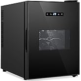 NutriChef 12 Bottle Slim Wine Fridge | Great for Both Red & White Wines | Adjustable Temperature 41°F to 64°F | Ultra Quiet |