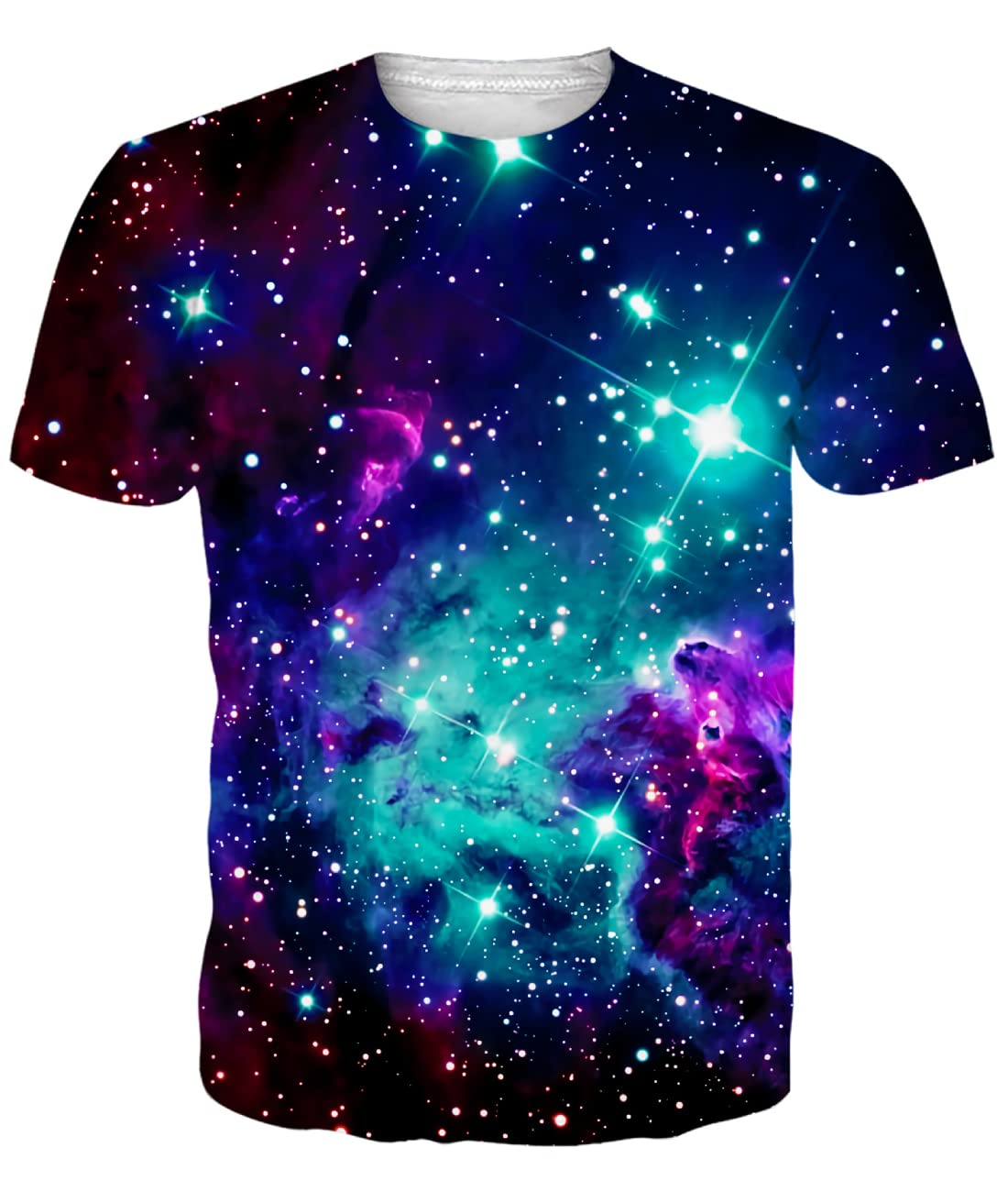 Fanient T-Shirts für Herren Galaxy Space Muster Vibes Kurzarm Tee Shirts
