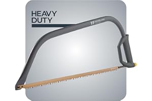 Woodland Tools 24 Inch Bow Saw – Heavy Duty Frame with Hardened Steel Blade, Comfort Grip, Tension Lever, Manual Saw for Trees, Brush, and Christmas Tree Cutting