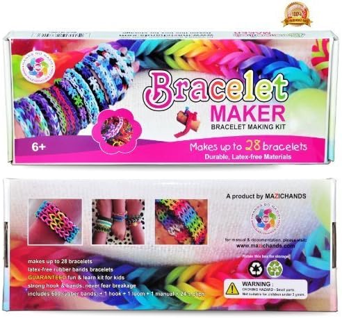 New Year Deal - Arts and Crafts for Girls - Best Birthday Toys/DIY for Kids - Premium Bracelet (Jewelry) Making Kit - Friendship Bracelets Maker/Craft Kits with Loom, Rubber Bands
