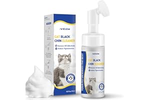 Ninibabie Cat Black Seed Cleaner,Remove Cat Chin Blackheads,Cat Acne Chin Treatment,2-in-1 Wash and Brush,Cruelty-Free and Fr