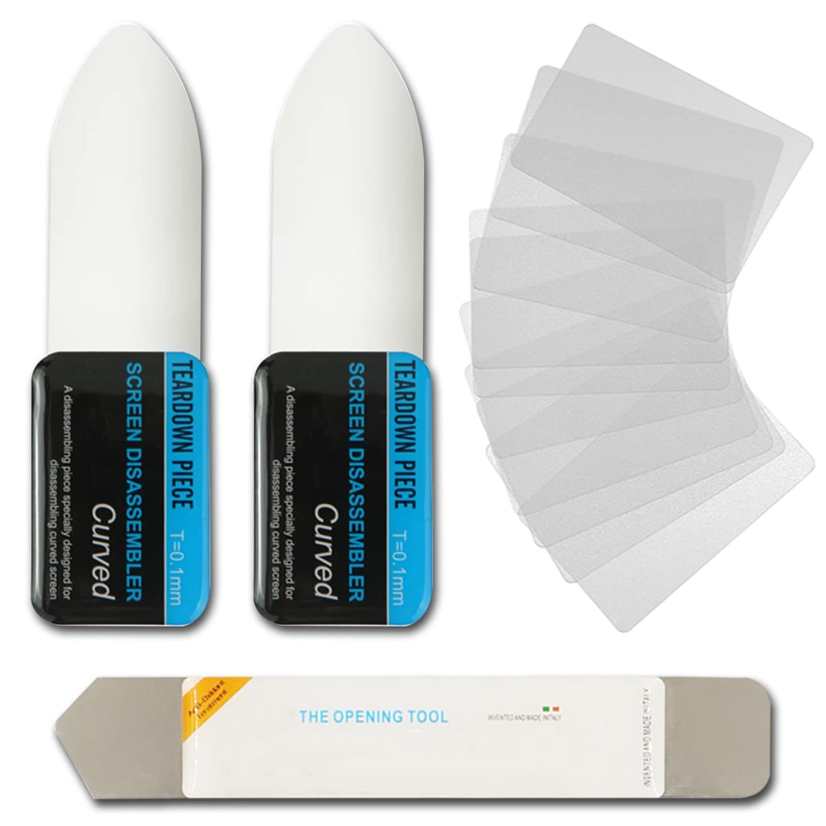 ZHUROUPU 2Pcs 0.1Mm Ultra Thin Professional Spudger Repair Tool Stainless Steel Material Pry Opening Tool for Mobile Phone Repair, Compatible with for iPhone iPad Notebook Laptop Tablet