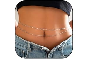 Waist Chain for Women Gold Belly Chain Silver Body Chains Dainty Multi-Layer Belly Chains Sexy Body Jewelry Summer Beach Esse