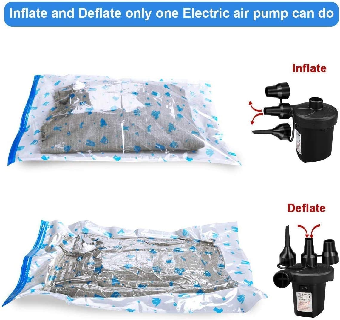 VIDEN Air Pump for Inflatables, Electric Mattress Pumps, for Inflatable Pool, Airbed, Camping, Sports, Kids Paddling Pools & Toys, with 3 Nozzles, Quick-Fill 110-120V, Portable, Black: Home & Kitchen