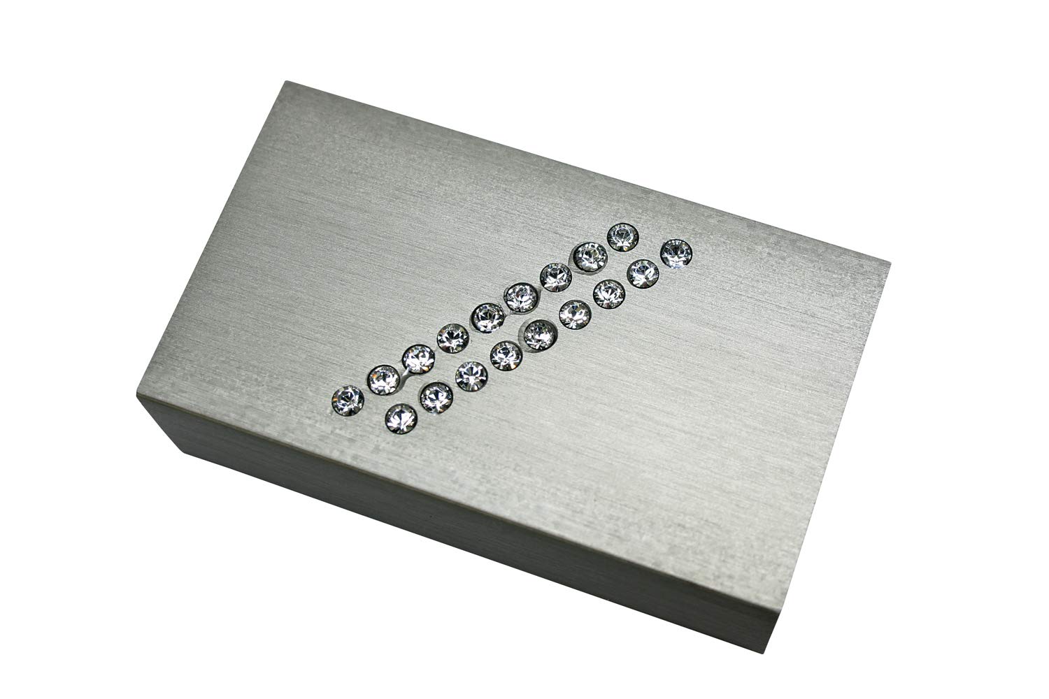 Gardinia Stone, 2 x end Piece, Brushed Steel, for Aluminium Profile with Inner Rail Luxor Rectangular, Nicht Zutreffend