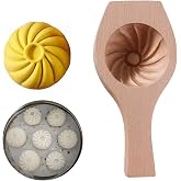 Bnrkmeb Wooden Bao Bun Maker,Baozi Maker Machine,Wooden Steam Bun Mold,This Kitchen Appliances And Gadgets Is the Best Gift for Asian Food Enthusiasts And Dumpling Maker (Steamed Bun A)
