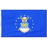 US Air Force Flag 3x5 Made in USA – Heavy Duty Outdoor Military Flag Premium 200D SolarMax Nylon, Brass Grommets & Canvas Header – Collins Flags