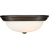 ML Lighting 3-Light Flushmount Ceiling Light Rubbed Bronze