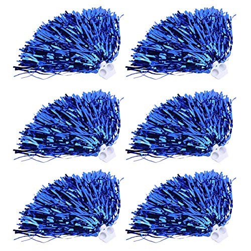 Vbestlife Pom Poms Cheerleading Cheerleader Pom Poms 12pcs Cheerleading Poms Metallic Foil Pom Poms Squad Cheer Sports Party Dance Useful Accessories Blue Buy Online In Bahamas At Bahamas Desertcart Com Productid